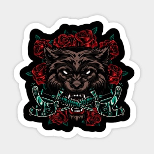 tiger rose Sticker